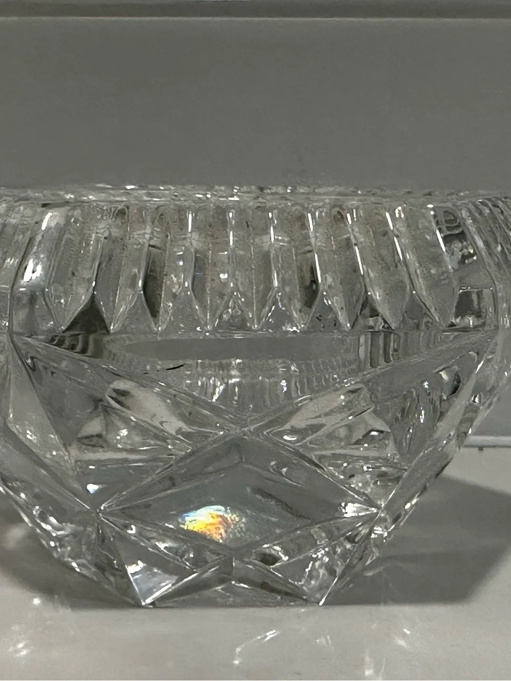 Vintage CRISTAL D’ARQUES 24% LEAD CRYSTAL HEXAGONAL VOTIVE CANDLE HOLDER FRANCE